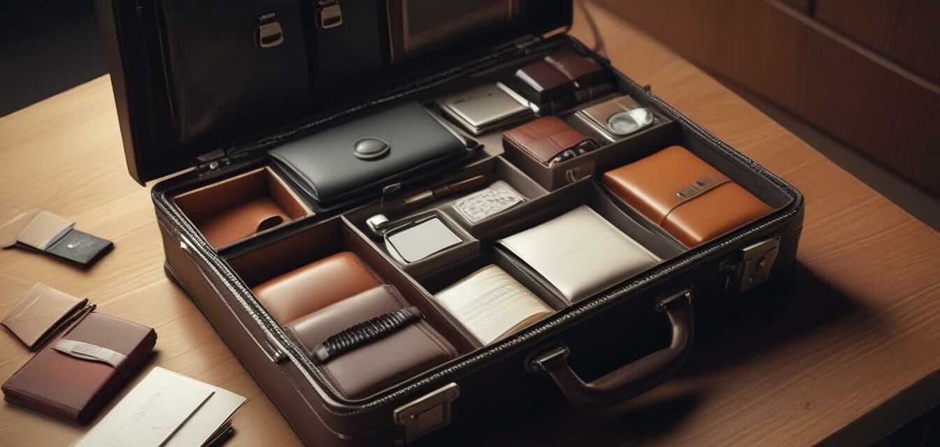 Briefcase with organized compartments