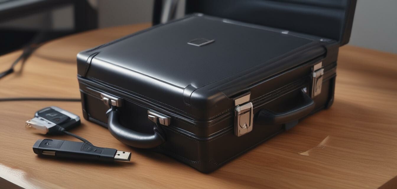 Briefcase with USB Charging Port